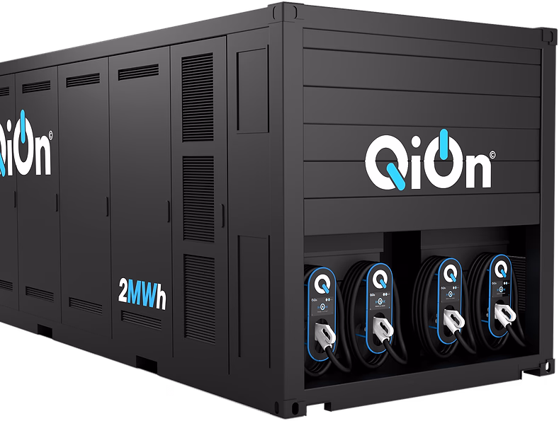 MEGABRIQ 2 MWh container‑based mobile charging 3D render